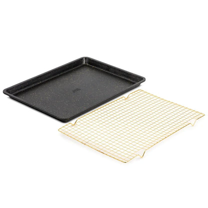 Nonstick Baking Sheet w/ Cooling Rack, Easy Too Clean