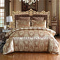 Luxury Satin Jacquard Single Double Duvet Cover Set High End European Wedding