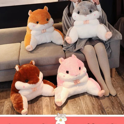 Cute Hamster Backrest Car Office Seat Cushion