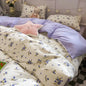 Pink Floral Bedding Set Soft Single Double Queen Size Duvet Cover Flat Sheet Pillowcase