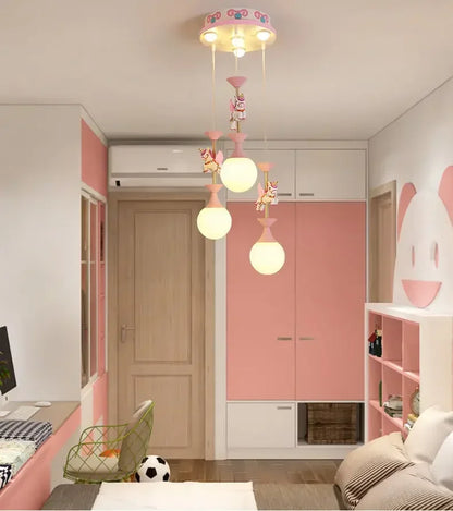 Children's room pendant princess bed cartoon boy girl Nordic creative Pegasus baby lamp