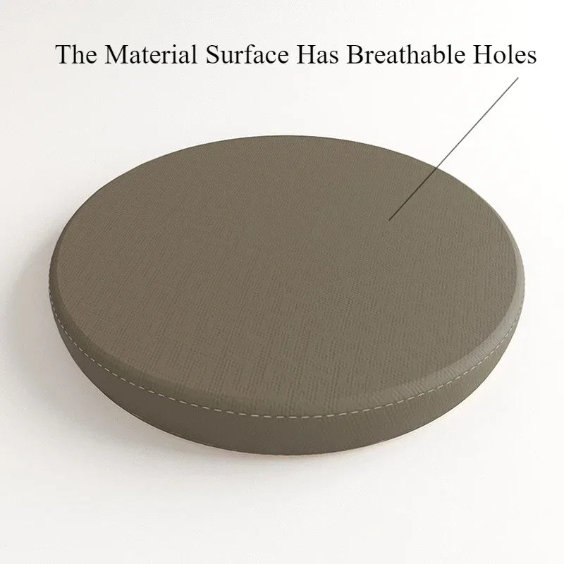 Premium Memory Foam Round Cushion PU Leather
