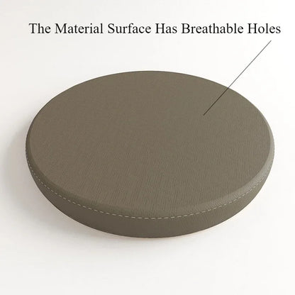 Premium Memory Foam Round Cushion PU Leather