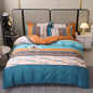 3 Pieces Luxury Striped Duvet Covers Soft Set Thickened Breathable Bedding Sets