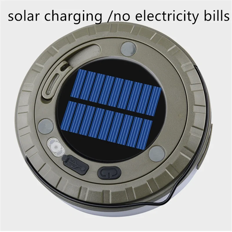 Solar Lights Outdoor Camping Light LED Flashlight with Hook ﻿
