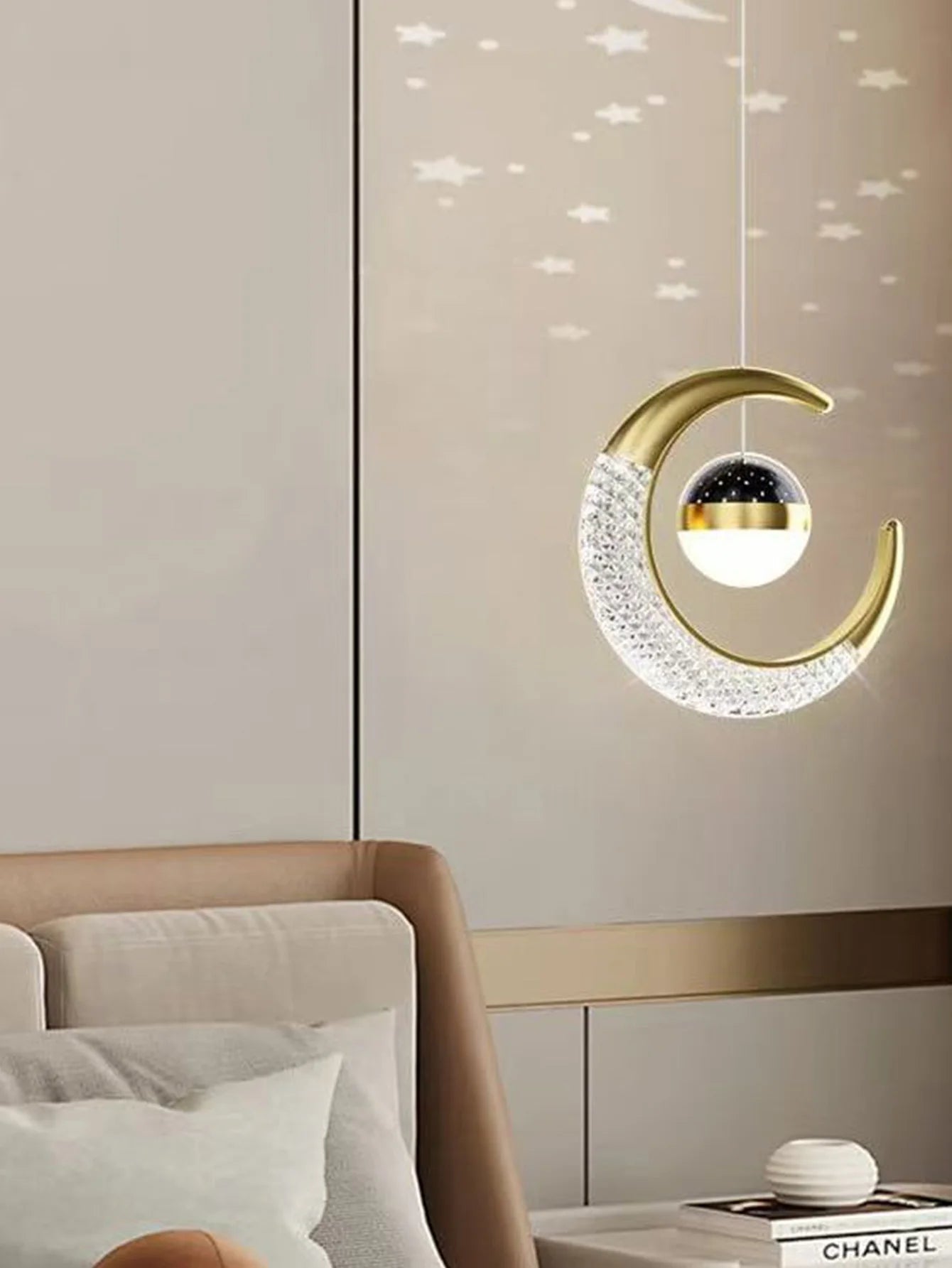 Creative led Ceiling Light W / Moon Stars