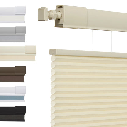 No Tools No Drill Top-Down Bottom Up Honeycomb Blinds for Windows, 1" Cell Fabric Cordless