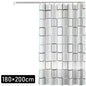 Shower Curtain Liner PEVA Square Shower Liner Plastic Waterproof Shower Curtains with Holes Modern Bathroom Partition Curtain