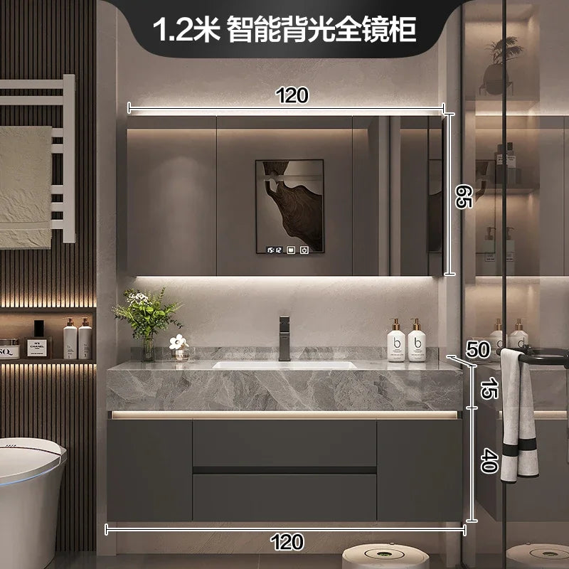 Paper Drawers Bathroom Cabinet Organizer Storage Mirror Accessories