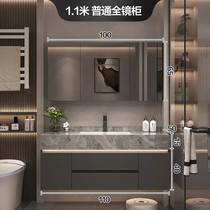 Paper Drawers Bathroom Cabinet Organizer Storage Mirror Accessories