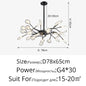 Branch Shape Firefly Ceiling Chandelier for House Baby Kid  Living Room Bedroom Decor G4 Led Lighting Indoor Hanging Lamp