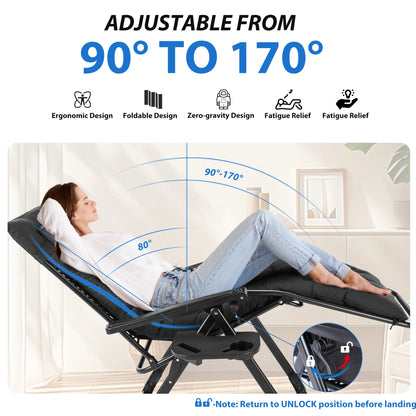 MCQ Zero Gravity Cushioned Lounge Chair