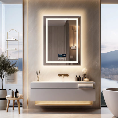 LED Lighted Bathroom Mirror with Bluetooth Speaker