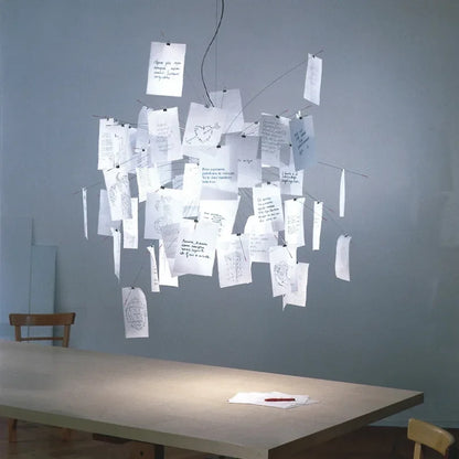 DIY Ingo Maurer Zettel Paper Ceiling Chandeliers for Living Room Kitchen Pendant Lights Hanging Lamp Shop Cafe Bar Decoration