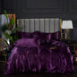 3-Pieces Silky Satin Duvet Cover Set Queen Size Soft Smooth Durable Comforter