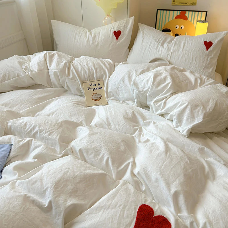 Bedding Set Adults Kids Twin Full Queen Size Soft Bed Flat Sheet Pillowcases