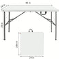 4FT/6FT Plastic Folding Table, Shooting Table, HDPE Portable Picnic Table Outdoor, For Camping, Party, Wedding, Picnic