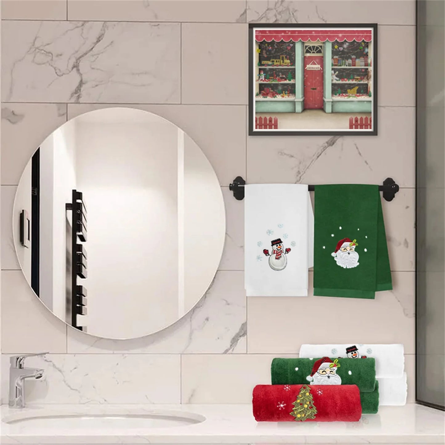 New Year Towel Classic, Christmas Hand Towels Set