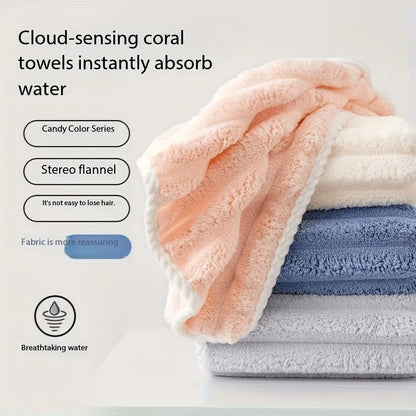 2pcs Luxury Bath Towels - Super Absorbent Coral Flock
