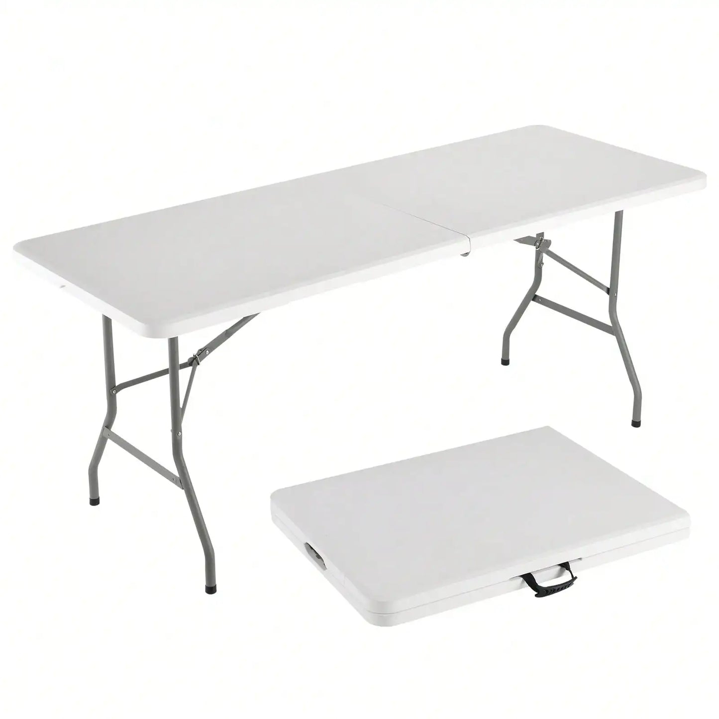 4FT/6FT Plastic Folding Table, Shooting Table, HDPE Portable Picnic Table Outdoor, For Camping, Party, Wedding, Picnic
