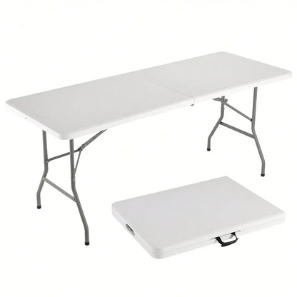 4FT/6FT Plastic Folding Table, Shooting Table, HDPE Portable Picnic Table Outdoor, For Camping, Party, Wedding, Picnic
