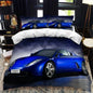 Luxury New 3D Print Sports Car Supercar Bedding Set