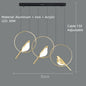 Modern LED Gold Magpie Bird Ceiling Chandelier