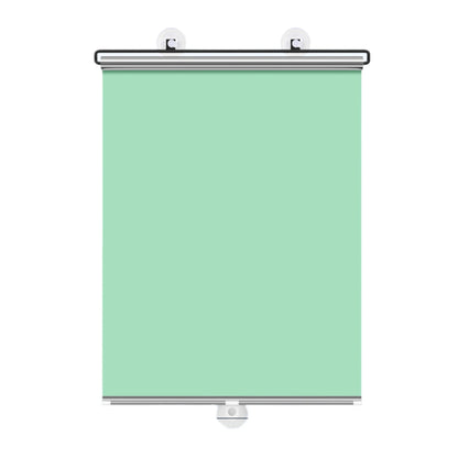 Retractable Cordless Roller Blinds W / 3pcs Suction Cups Titanium Silver/Green Full Blackout Without Drilling