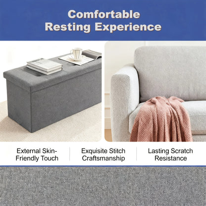 [Multi-Purpose Ottoman Bench] W/Folding Storage