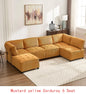 Modular Sectional Sofa U-Shaped Couch with Reversible Chaise, 6-Seat