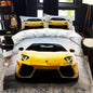 Luxury New 3D Print Sports Car Supercar Bedding Set