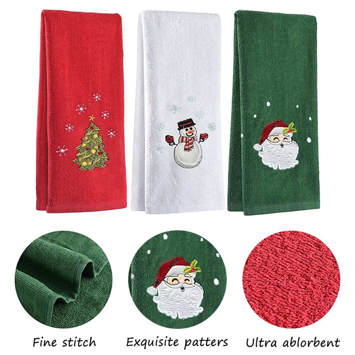 New Year Towel Classic, Christmas Hand Towels Set