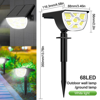 LED Solar Landscape Lights Outdoor Waterproof W / 3 Modes for Yard Lawn Walkway