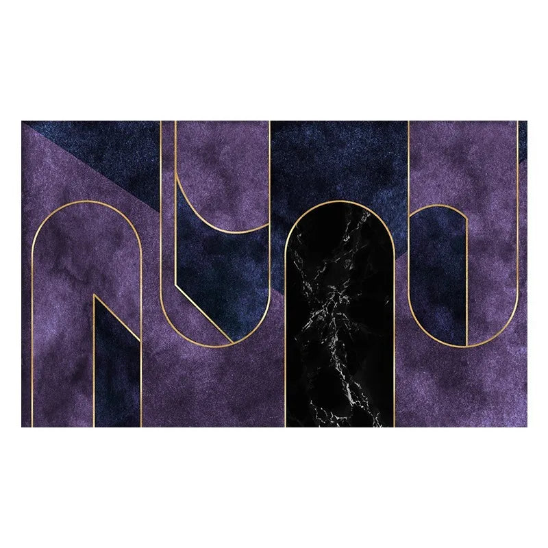 Premium Purple Minimalist Design Large Carpet Living Room