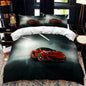 Luxury New 3D Print Sports Car Supercar Bedding Set