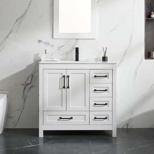 18" Modern Bathroom Furniture Wash Vanity Storage Cabinet