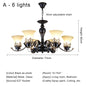 Vintage Chandelier Glass Pendant Lamp Indoor Lighting for Living Room Bedroom Kitchen Lustres Retro Loft Hanging Light Fixture