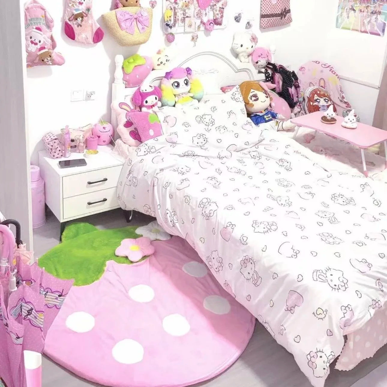 Siberry Pattern Floor Mat Bedroom Baby Cling Mat