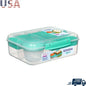 Lunch Box W / Yogurt Pot Microwave Safe Freezer Locking Clip