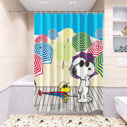 Snoopy Anime Shower Curtain, Bathroom Accessories