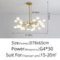 Branch Shape Firefly Ceiling Chandelier for House Baby Kid  Living Room Bedroom Decor G4 Led Lighting Indoor Hanging Lamp