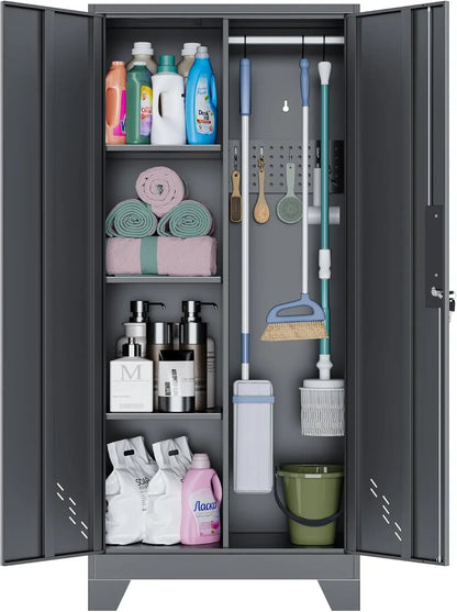 Metal Storage Cabinet W / Locking Doors, Garage, Bathroom Storage Cabinet