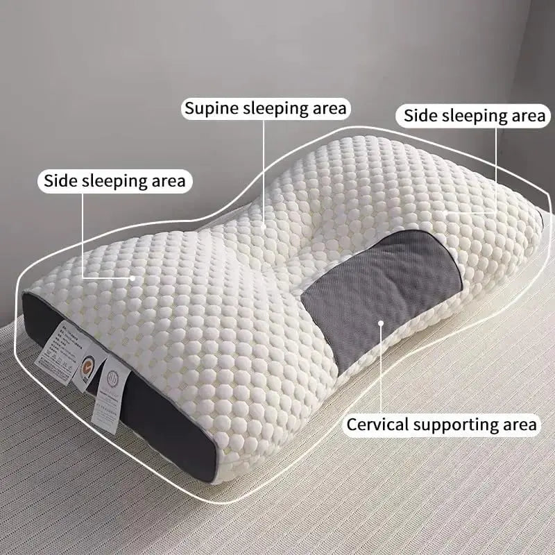 2PCS Pillow Knitted Neck Pillow for Side, Back and Prone Sleeping