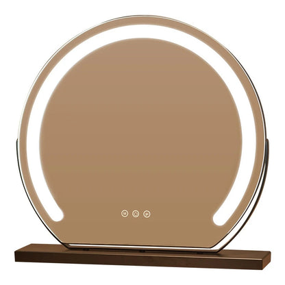 40cm Semicircle LED Makeup Mirror Smart Tabletop Vanity Cosmetic For Women Teens Dressing Table With Lights Christmas Gift