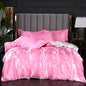 3-Pieces Silky Satin Duvet Cover Set Queen Size Soft Smooth Durable Comforter