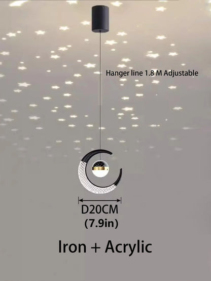 Creative led Ceiling Light W / Moon Stars