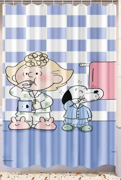 Snoopy Anime Shower Curtain, Bathroom Accessories