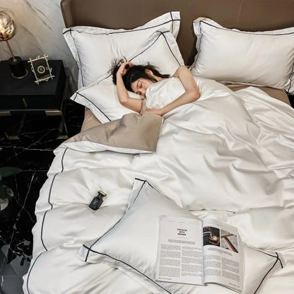 Embroidery Hotel Quality Bedding Set Luxury 800TC Egyptian Cotton