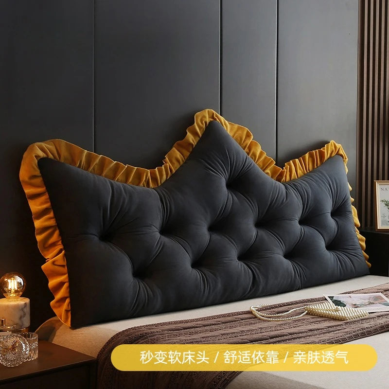 Princess Style Fabric Bedroom Cushion Skin Friendly Crystal Velvet