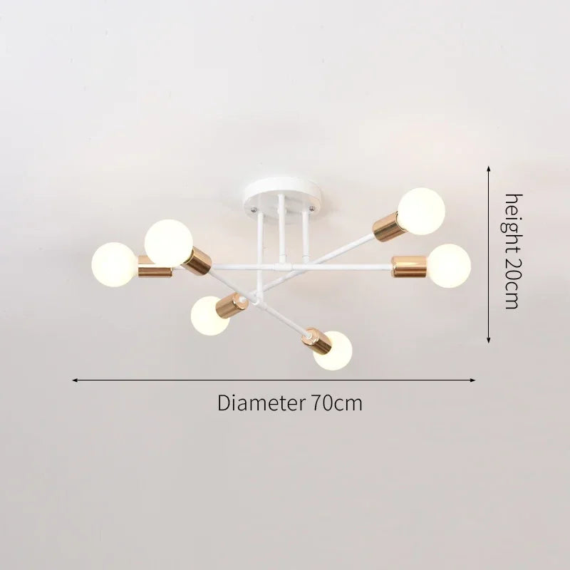 6-pack White Ceiling LED Ceiling Light, Modern Living Room